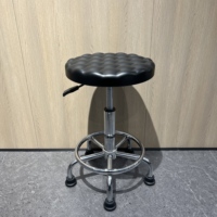Tabourets de dessin durables en cuir PU avec patins, chaises pivotantes réglables en hauteur pour caissier, banquier de réception en usine