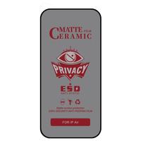 Protection d'écran en céramique anti-espion 9D Nano de haute qualité, dureté 9H, pour iPhone 18 Pro, 17 Pro, 15 Pro Max
