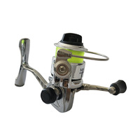 Moulinet de pêche à la main gauche en alliage de zinc argenté avec système anti-retour pour la pêche en rivière, en lac et sur glace, mini moulinet à manivelle pour ligne de pêche