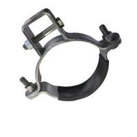 Collier de serrage pour tuyau, support de tuyauterie pour système CVC, robuste UTT63, en acier au carbone électrogalvanisé pour support de conduite d'eau chaude/froide
