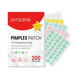 Wholesale OEM 200pcs transparent colorful star shape papule nodules acne cover cure pimple patch acne acne scar removal