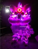 Costume de danse de Lion LED, Costume de danse de Lion de nuit populaire chinois, Costume de danse de Lion chinois traditionnel pour le nouvel an