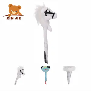 Cartoon stuffed horse shape pen holder plush animal pen holder