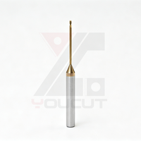 Fraise à queue sphérique à rainures profondes en carbure monobloc série R0.5 pour le fraisage CNC de profondeur de cavités profondes et de contours 3D de l'acier au carbone et de l'acier allié