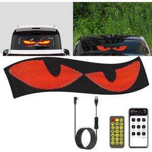 Panneau d'affichage matriciel LED Evil Eye, pixels de 2 mm, étanche IP65, alimenté par USB, contrôle par application Bluetooth, programmable à distance - Product Image 1