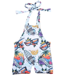 Combinaison d'été tricotée respirante pour bébé, personnalisable avec logo, imprimé perles coquillages, pour fille - Product Image 3