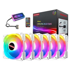 ชุดพัดลมตั้งโต๊ะสำหรับคอมพิวเตอร์เกมจาก Coolmoon พร้อมตัวควบคุมแบบไร้สายพัดลมระบายความร้อนด้วย RGB 120mm - Product Image 1