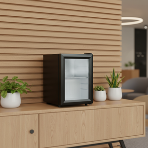Mini Refrigerador Portátil para Hoteles Pequeños, con Puerta Transparente, para Almacenamiento en Frío, Barra de Hielo, Vinoteca - Product Image 3