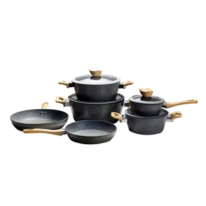 Batterie de cuisine en aluminium antiadhésive très vendue avec couvercles - Product Image 2