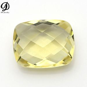 Vente en gros de pierres précieuses en vrac à double damier Hydrotherma Prezolite foncé couleur verte coussin en cristal taillé pour la fabrication de bijoux - Product Image 6