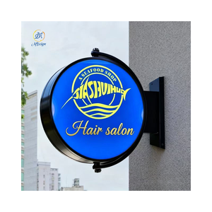 سعر المصنع MD للإعلان في الهواء الطلق لافتات دوارة جانبين دائرية دائرية دائرية مستديرة لوحة تسجيل لمتجر - Product Image 2