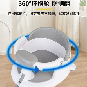 Baby <b>Folding</b> Bath <b>Stool</b> 36.5cm X 34cm Non Slip With Armrests For Child Bathing Safety Seat - Product Image 2