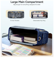 Grande housse de Bible avec bandoulière, fournitures d'étude biblique, kit de journalisation biblique, étui de transport de livre, cadeaux chrétiens pour femmes
