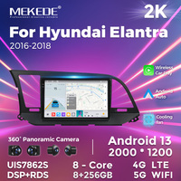 Autoradio Android avec écran tactile 2K, système 8+256 Go, DSP et GPS pour Elantra (2016-2020) Série MS
