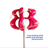 Éolienne à axe vertical 100W 12V/24V à faible débit de vent, en fibre de nylon, pour la production d'énergie domestique, complémentaire solaire-éolienne