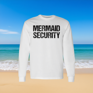 Maglietta a maniche lunghe Mermaid Security per papà, regalo per la festa del papà - Product Image 1