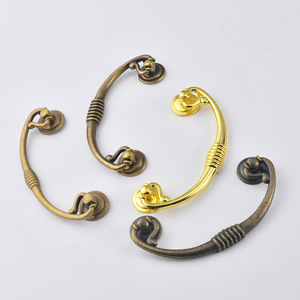 Chinese Style Antique Bronze Zinc Alloy Cabinet Ring Handle Set 96mm Hole Spacing Durable Furniture Hardware - Product Image 2