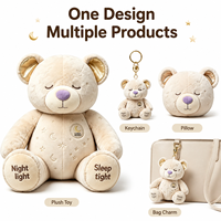 Ours en peluche apaisant personnalisé de haute qualité CE ASTM pour enfant, compagnon de sommeil, jouet en peluche doux et rembourré