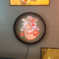 Proyección LED 3D de un solo lado, señal de cafetería, reproductor de proyector holográfico para tiendas comerciales y ascensores, holograma, ventilador 3D