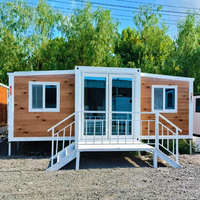 Casa Container Prefabbricata Pieghevole 20ft 40ft, Ufficio Mobile Modulare in Pannelli Sandwich d'Acciaio, Edificio Prefabbricato per Dormitorio e Campo