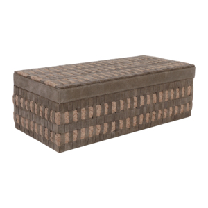 Scatola decorativa in pelle scamosciata con coperchio per gioielli, ricordi, conservazione, decorazione per tavolino da caffè - Product Image 2