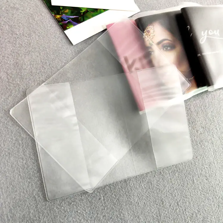 PVC Transparent Waterproof A4 A5 binding cover custom foldable plastic book sleeve cover for kids