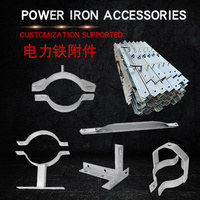 Accessoires pour fer à repasser électrique, pinces transversales, supports de câbles galvanisés à chaud, supports en acier angulaire