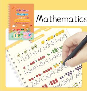 Niños educativos caligrafía francesa reutilizable dibujo escritura a mano letra del alfabeto libro de práctica mágica cuadernos mágicos con pluma - Product Image 6
