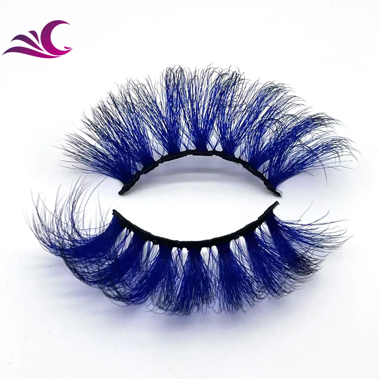 New Fashion 20-25MM Ombre Colored Lashes Premium Party Style False Eye Lashes Colorful Handmade Coloful Faux Mink Eyelashes