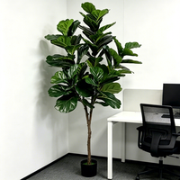 Vente en gros d'objets décoratifs nordiques, arbre artificiel en feuilles de figuier vert, bonsaï, décoration intérieure pour la maison, l'hôtel, le bureau, anniversaire