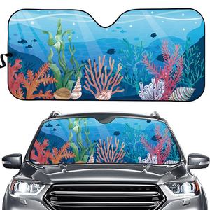 KCTION OEM Qualité supérieure Universel Premium LOGO Pare-brise avant en aluminium Pare-soleil PE Bulle Pliable Pare-soleil de voiture - Product Image 1