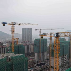 High Quality Dahan Flat Top Tower <strong>Crane</strong> <strong>QTZ100</strong>-6013-8T Max Height 200m Rated Lifting Moment 100t.m Span 60m 8 Ton Engine High - Product Image 4