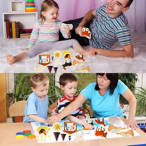 Regali di natale regali bibbia storie prescut figure di attività kit di flanella in feltro per bambini in età prescolare - Product Image 6