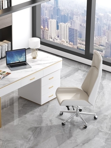 Luce moderna di lusso in marmo salone di bellezza medica Reception ufficio consulenza scrivania semplice metallo bianco per la casa scrivania - Product Image 3