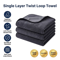 Toalla de microfibra Tavelya sin bordes de 600GSM con bucle retorcido, 40x60CM, para lavado y secado de coches sin rayas, con logotipo personalizado OEM, bajo MOQ