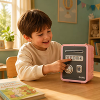 Tirelire électronique avec empreinte digitale et mot de passe, distributeur automatique de billets, coffre-fort ABS pour enfants, cadeau jouet, vente en gros