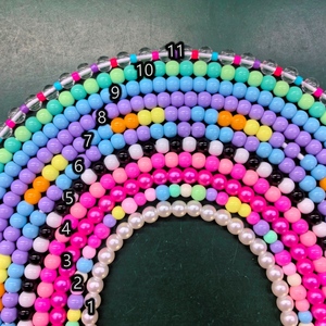 Caricabatterie per Auto con Perline Colorate Trasparenti, Cavo di Ricarica per <span class=keywords><strong>Telefono</strong></span> con Perline Carino e Originale - Product Image 4