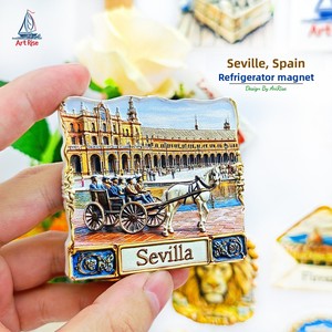 Imanes de Refrigerador con Diseño de la <span class=keywords><strong>Alma</strong></span> Poética de una Persona China, <span class=keywords><strong>Sevilla</strong></span>, España, Pegatinas Magnéticas 3D, Recuerdo de Viaje, Regalo para el Hogar - Product Image 3