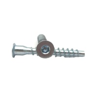 Sekrup Konfirmat Lubang Dangkal Hex Socket Countersunk, Sekrup Self-Tapping Berlapis Seng untuk Kabinet & Pekerjaan Kayu