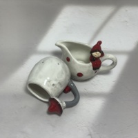 Tasses à café en céramique en forme de champignon pour cadeaux de Noël d'entreprise, tasses de fête à domicile, tasses modernes européennes en grès de couleur personnalisée avec logo sur mesure