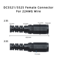 Câble Répartiteur en Cuivre 12V DC pour Caméra CCTV, Adaptateur 1 Femelle 4 Mâles, Extension LED, Câble d'Alimentation DC 5521mm