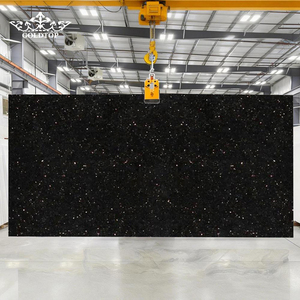 Goldtop Black Galaxy Granite Slab Tiles Natural <b>Stone</b> for Flooring Stairs Steps Countertops Bathroom Vanity Wall Covering Cons - Product Image 6