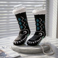 HapiLeap Chaussettes imprimées animaux pour enfants, noires, 8-12 ans, lot de 2, unisexe, longueur mi-mollet, en coton imprimé numériquement, pour Noël et anniversaire