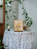 Cadre photo 3D en bois fait main pour fleurs préservées, boîte à ombre pour roses éternelles, cadre en verre pour décoration intérieure