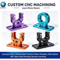 Support en L à angle droit en aluminium anodisé coloré 6061, sur mesure, avec fente pour systèmes optiques de microscopie confocale