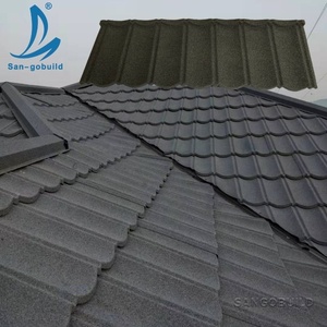 Venta caliente materiales de construcción tejas de metal recubiertas de Piedra Roja tejas de Unión clásica para Nigeria Sierra Leona Kenia Ghana - Product Image 6