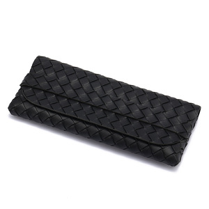 Nouvel étui à <span class=keywords><strong>lunettes</strong></span> en cuir tissé, sac souple à boucle en PVC noir, boîte à <span class=keywords><strong>lunettes</strong></span> de soleil peut imprimer le logo - Product Image 3