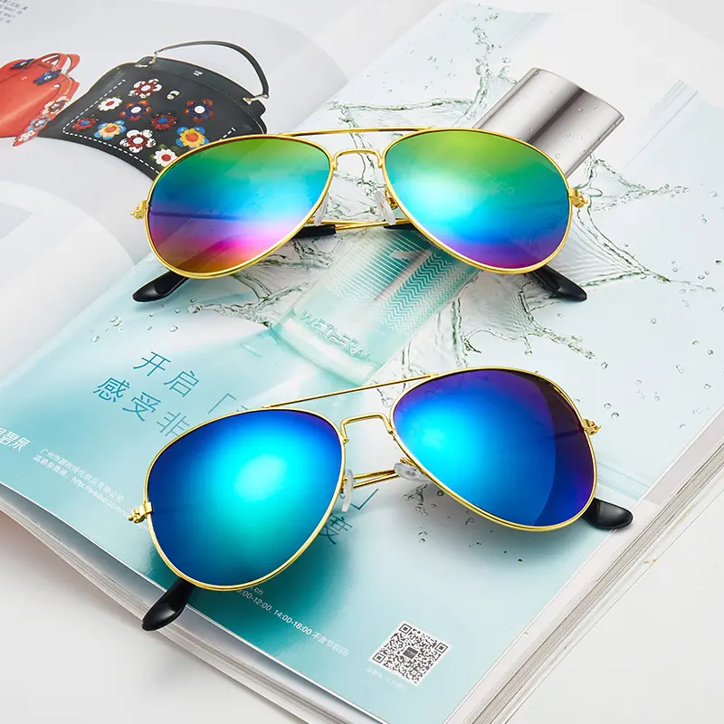 retro style wholesale new fashion female trend class 16 colorful fashion stylish film toad mirror sunglasses