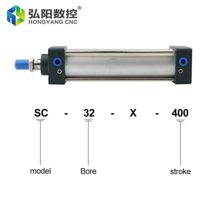 Cilindro Pneumatico Heschen MAL 32-150 - Alesaggio 32mm, Corsa 150mm, Doppio Effetto, Porta PT1/8 - Foto 10