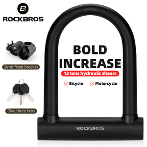 Rockbros Vélo <span class=keywords><strong>U</strong></span> Verrouillage <span class=keywords><strong>Anti</strong></span>-Cisaillement Hydraulique Batterie <span class=keywords><strong>Moto</strong></span> Électrique Antivol Serrure Portable Clé Combinaison Vélo Serrures - Product Image 2
